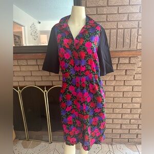 Akris Punto Black and Floral  Dress